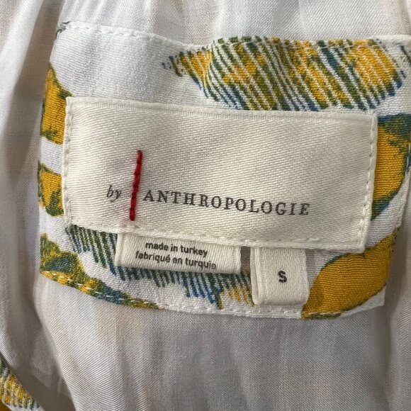 By Anthropologie Robin Tiered Mini Dress In Yellow Size S - Picture 6 of 7